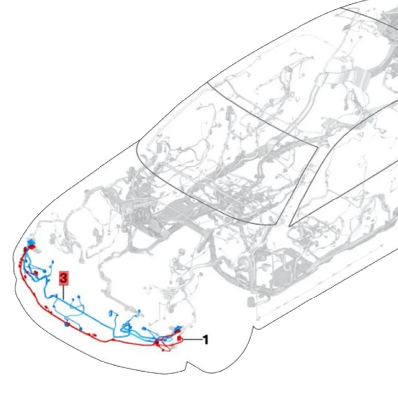 

Car Front Bumper Radar Harness Wire Set Parking Aid Wiring 61128706662 Black For BMW 5 Series G38 528Li 530Lix 540Li 2017-2022