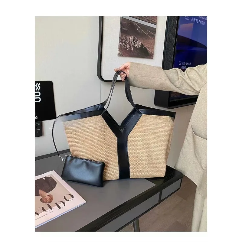 

2025 new niche fashion versatile large capacity tote bag high-end casual commuting versatile one-shoulder underarm bag