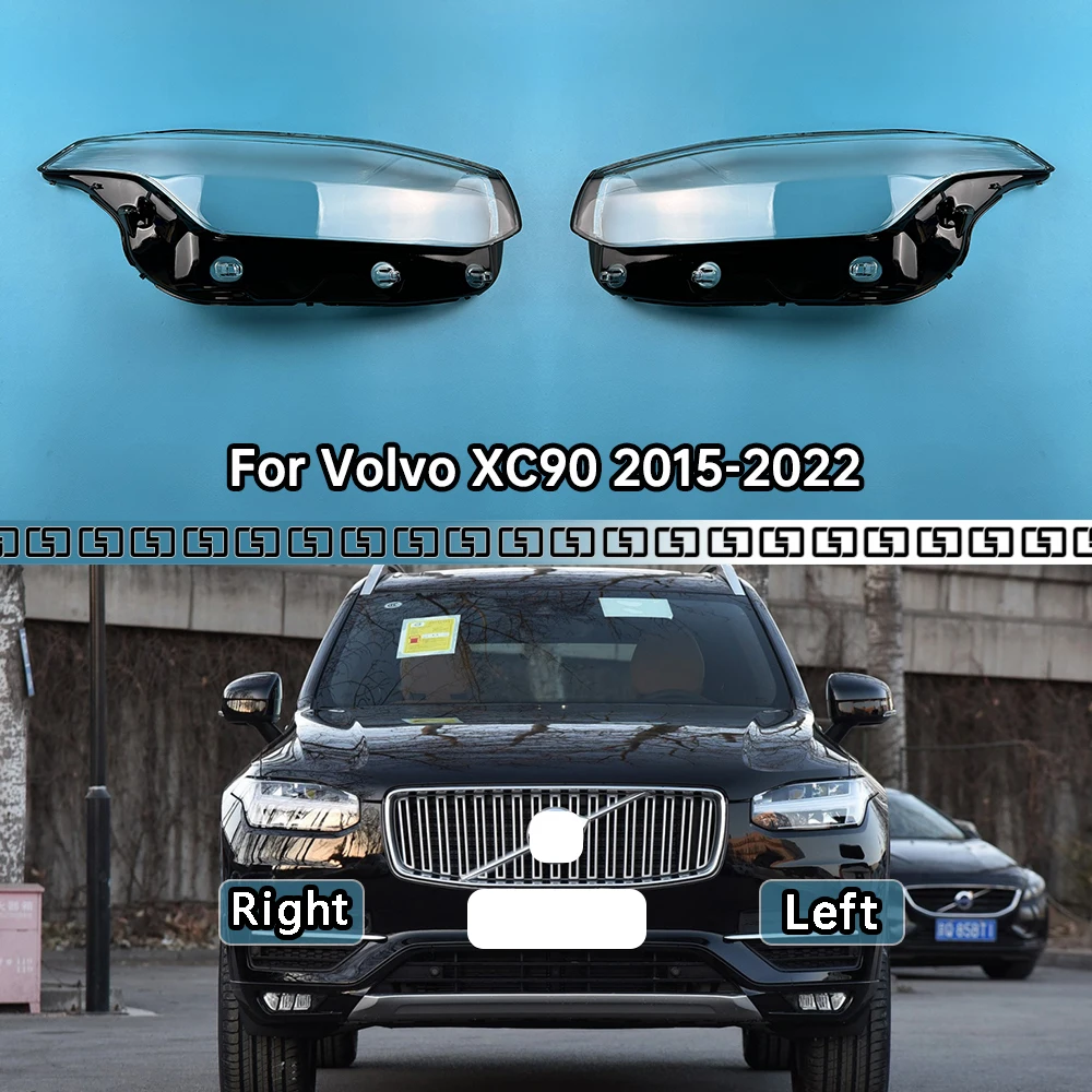 

For Volvo XC90 2015-2022 Car Front Headlight Cover Headlamp Lampshade Lampcover Head Lamp light Covers glass Lens Shell Caps