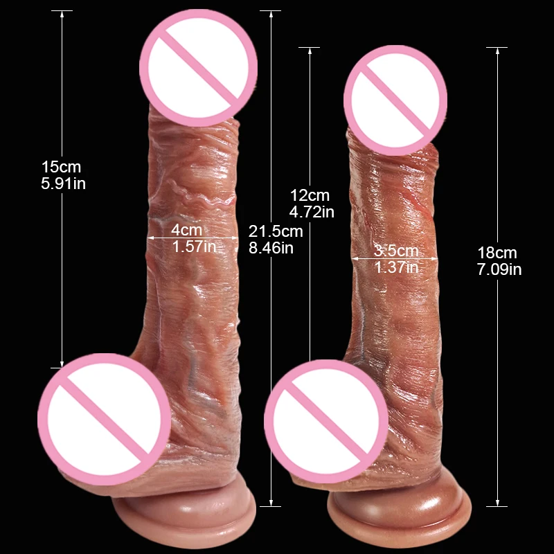 Realistic Dildo Sliding Foreskin Big Dick Skin Venis Penis Clitoris Stimulate Strapon Orgasm Anal Sex Toys Suction Cup For Women