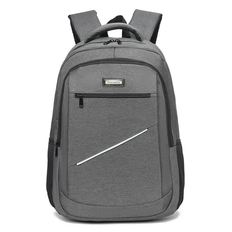 

Men's backpack, wide shoulder strap schoolbag simple and leisurely student backpack, waterproof and large capacity commuting bag