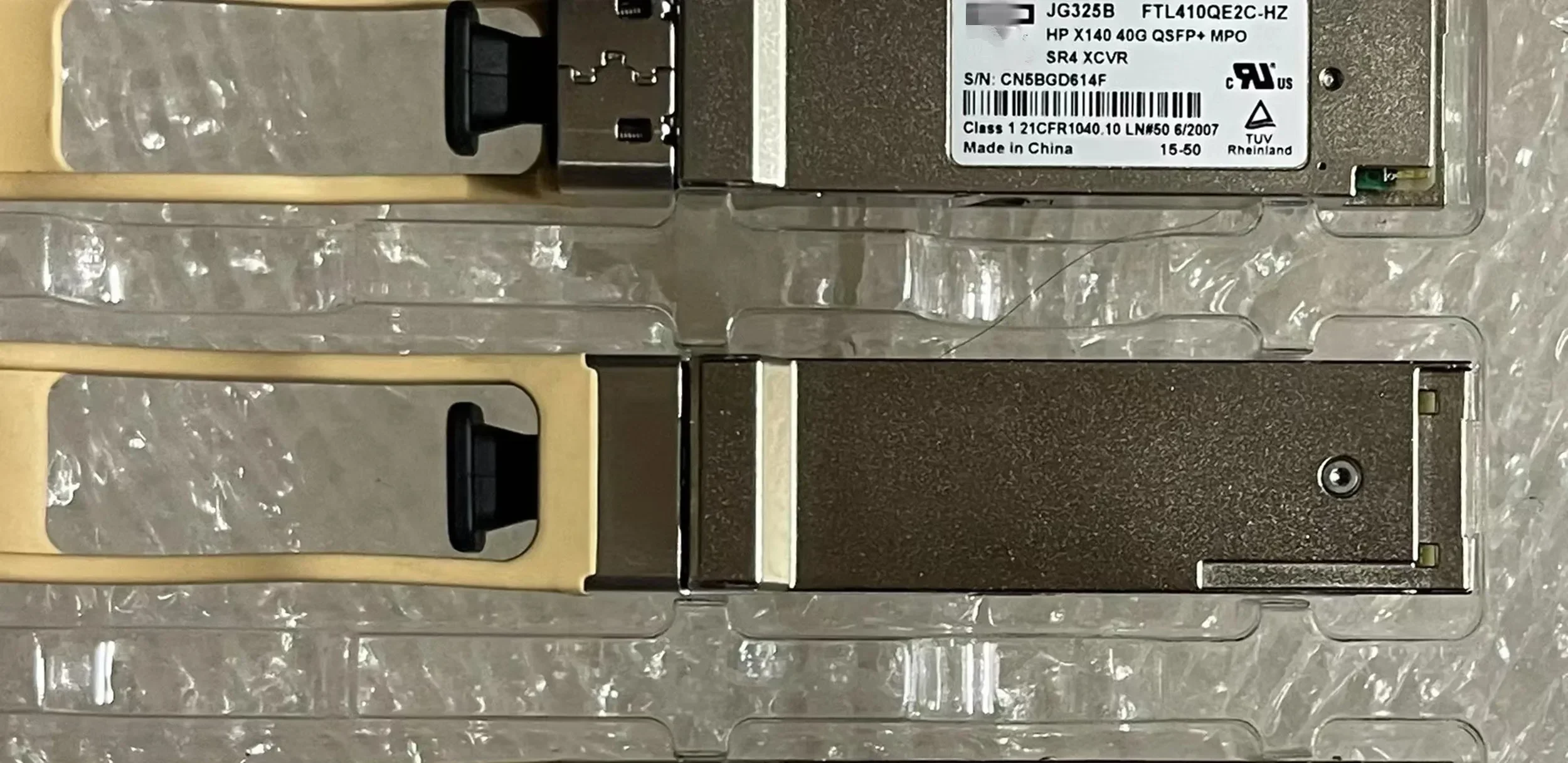 QSFP Optical Fiber 40G Module  JG325B FTL410QE2C-HZ HP X140 40G QSFP+ MPO SR4 XCVR 40g Fiber Switch Transceiver