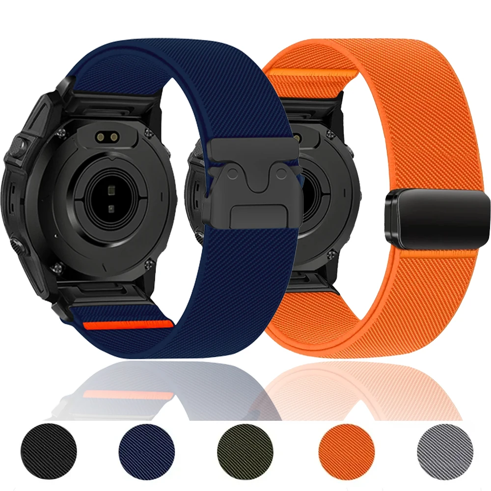 Quick Fit 26/22/20 mm Nylonband für Garmin Fenix 8 Tactix 8 43/47/51 mm Fallschirmknopf-Armband für Garmin Quatix 8 47 mm 51 mm