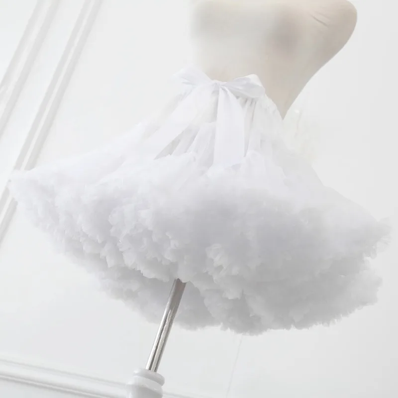 Lolita Cotton Candy Skirt Support Kawaii Daily Violence Super Puff Soft Yarn Support 45CM Petticoat Boneless Fluffy Skirt 2024