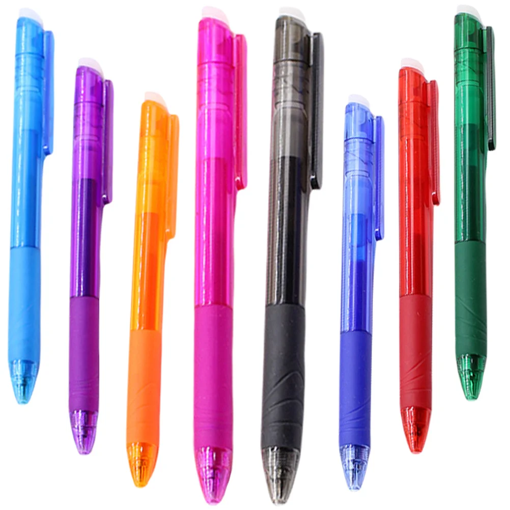

8Pcs 0.5mm Erasable Gel Pens Colored Ink Fine Point for Students Office Supplies Note Taking Writing Pen Set Bulk Gifts