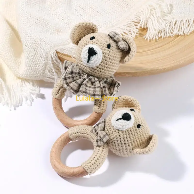 Y4QA gryzak dla dziecka szydełkowana zabawka do chwytania dla małych dzieci dekoracje do pokoju dziecięcego zabawka dla dziecka