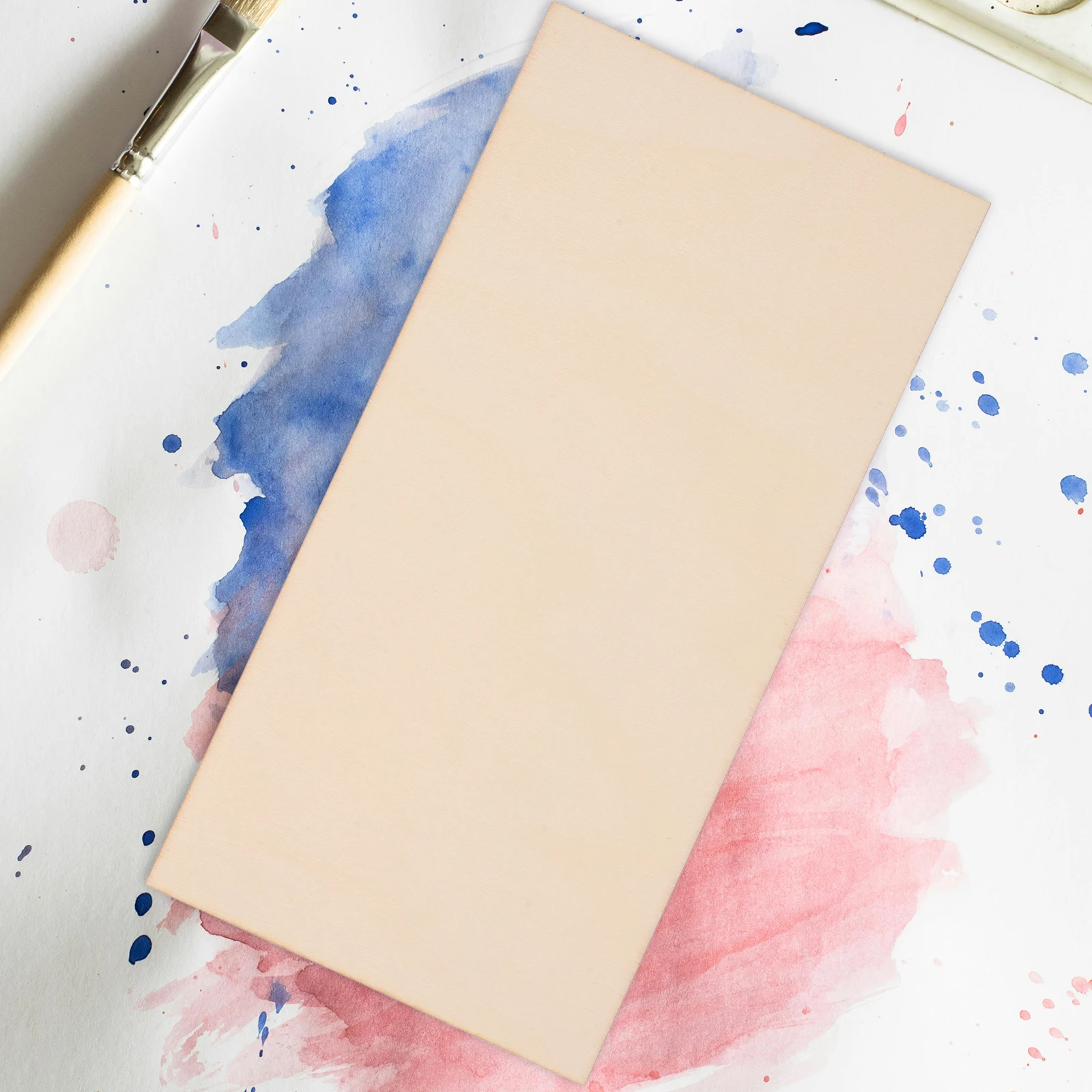 

8 Pcs Plank Decorative Boards Wooden Cup Coasters Unfinished 10cmx20cm Craft Supplies Blank Wood Sheets for DIY Painting