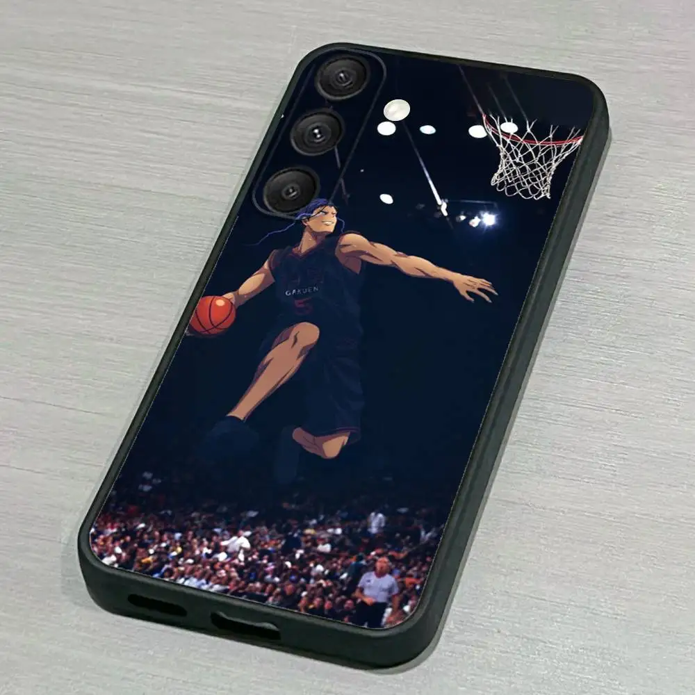 حافظة هاتف K-Kuroko's B-Basketball لهاتف سامسونج S25، S24، S23، S22، S21، S20، S10، Ultra، Plus، Lite، FE، غطاء أسود من السيليكون الناعم