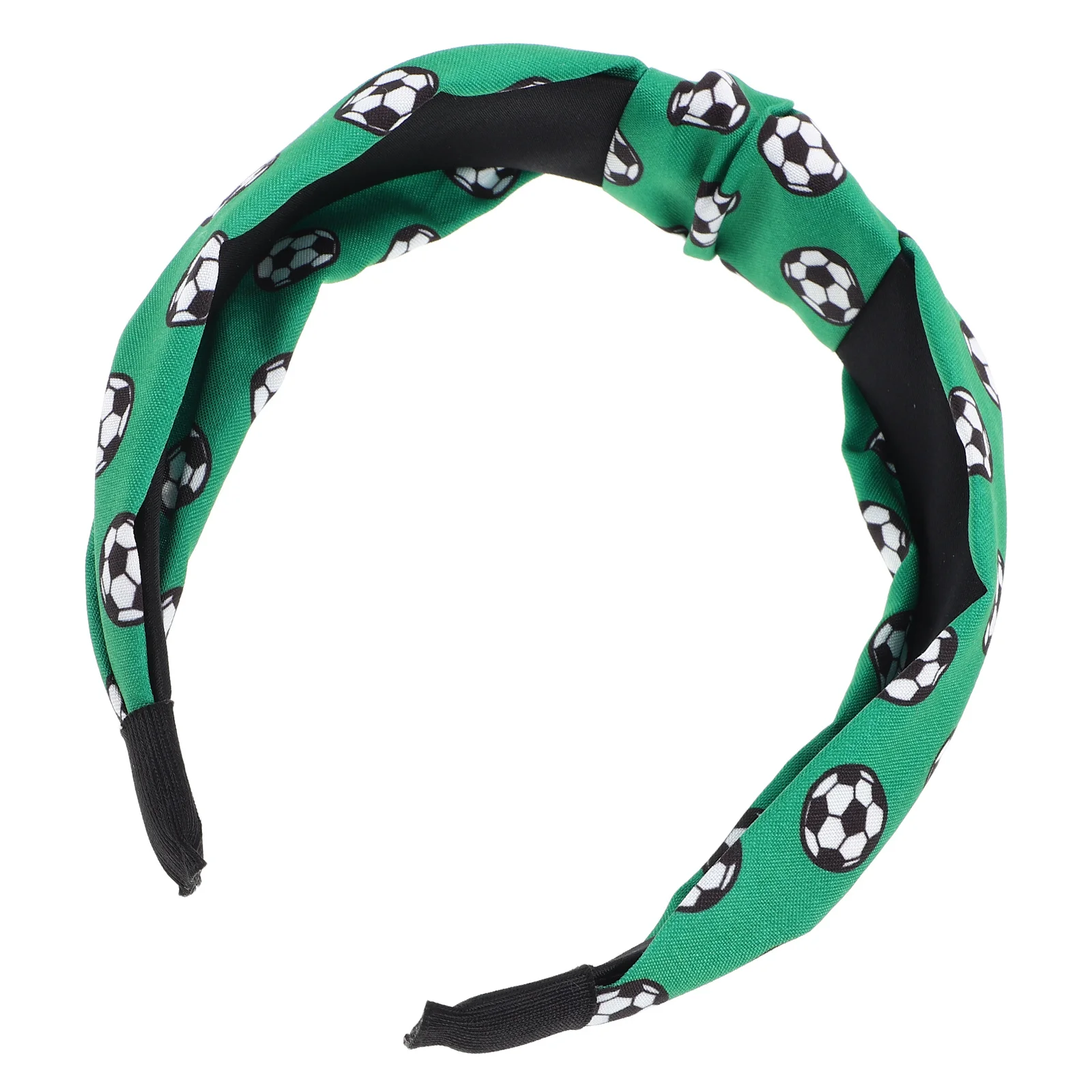 

Football Print Headband Wide Knotted Sports Hair Hoop Stylish Soccer Game Day Accessory Lightweight Gym Running Party Wear