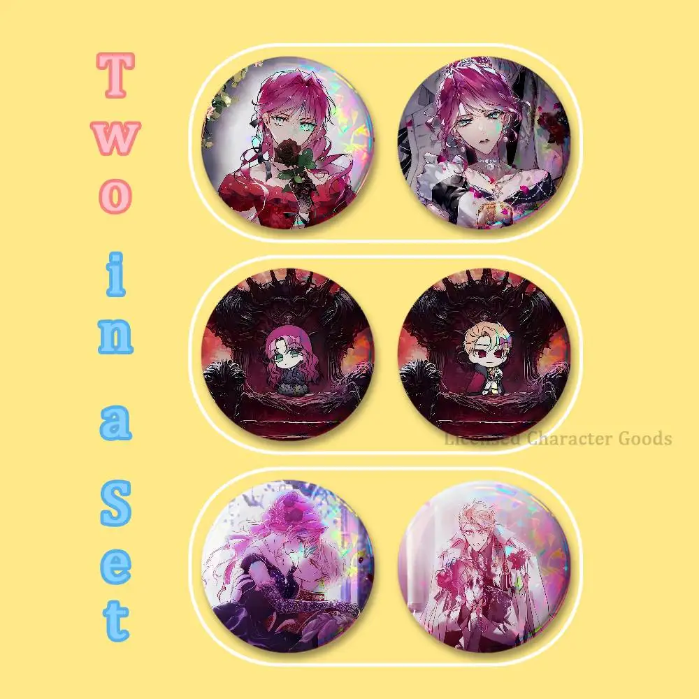 Villains Are D-Destined to Die 2-piece set Badges Anime Merchandise Cosplay Nijigen Otaku Culture Large 75 58 44 32 25 mm Mini