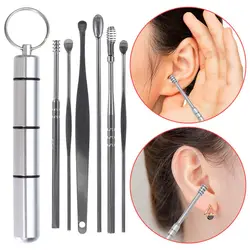 6x Stainless Steel Ear Wax Removal Tool Kit Ear Pick Set Cleaner Remover Earpick