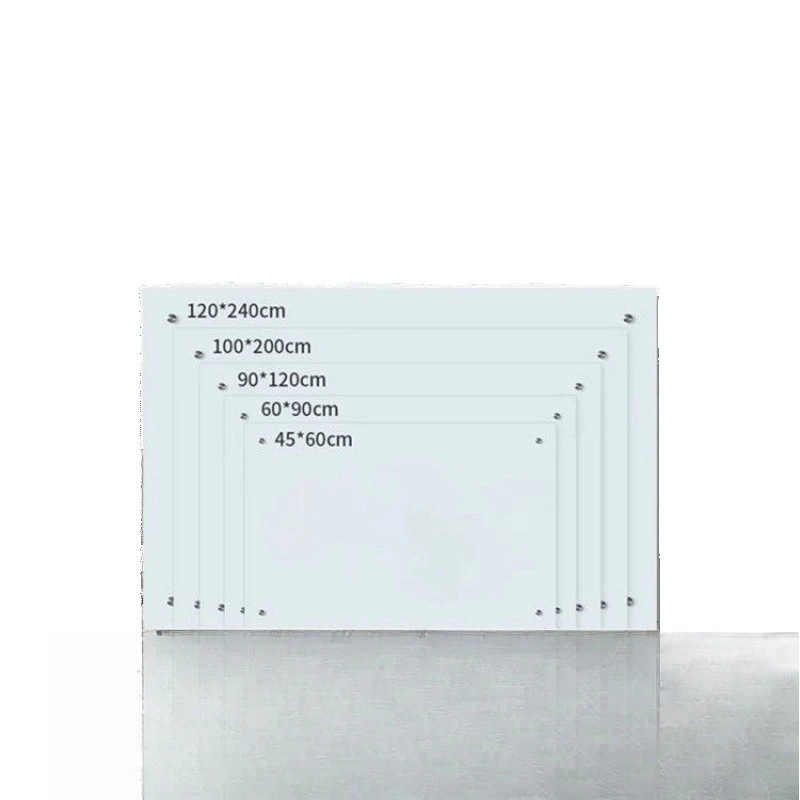 Magnetic office tempered glass whiteboard erasable hanging wall teaching home framed conference room writing blackboard