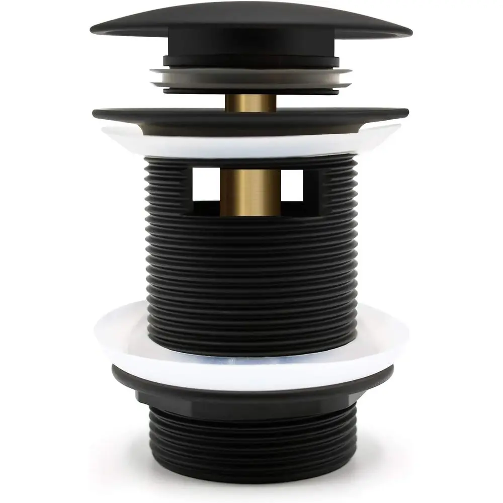 Freestanding Bathtub with Matte Black Finish, UPC Certified, Includes Drain Stopper