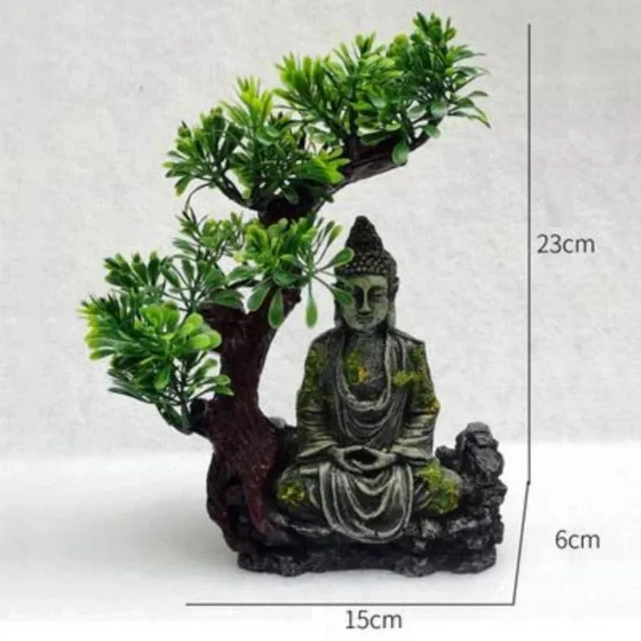 Fish Tank Aquarium Decor Ancient Buddha Lighthouse Statue for Fish Tank Aquarium Ornament Accessories Aquarium Castle