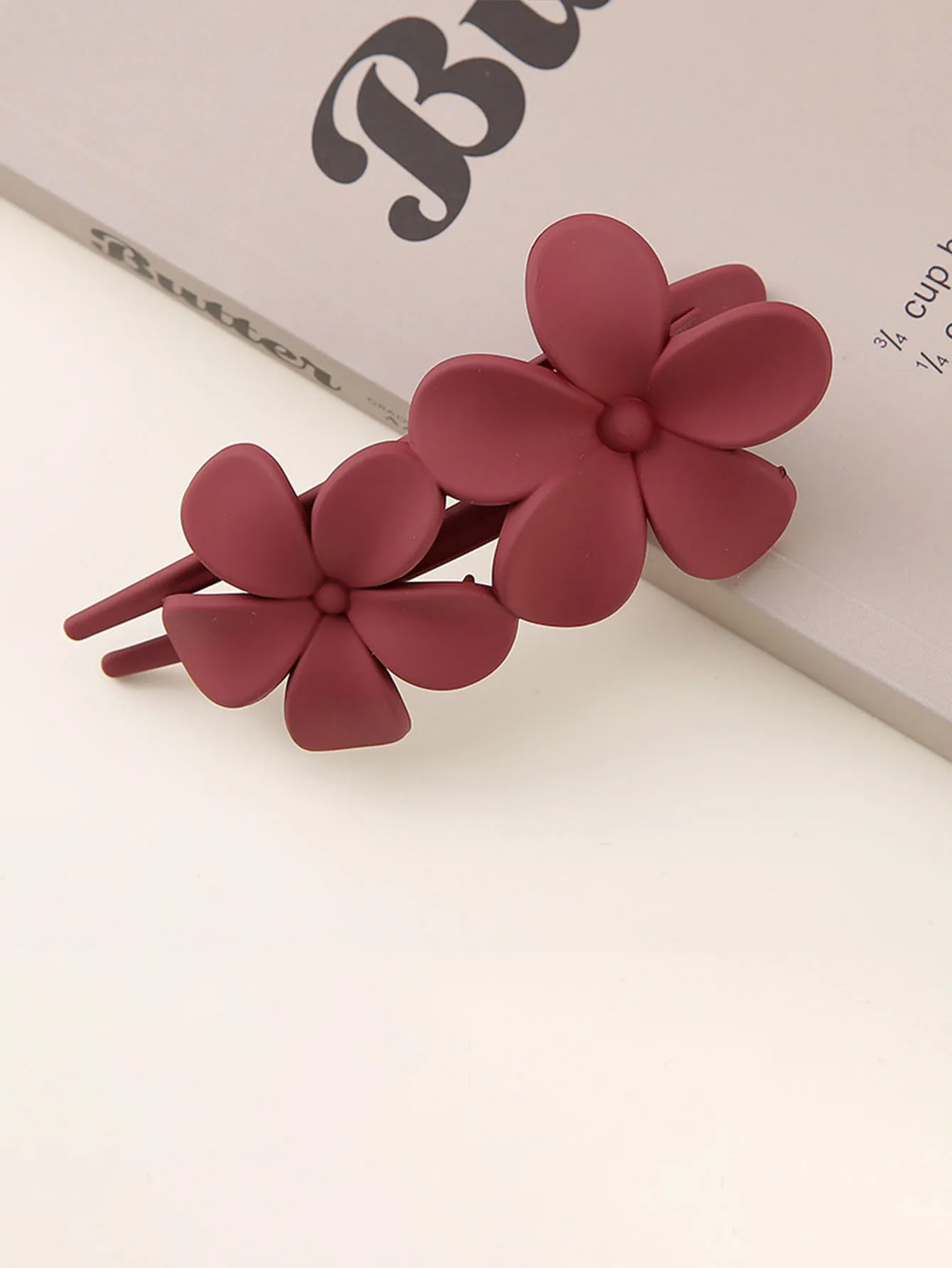 3pcs Trendy Flowers Hair Clips Decorative Hair Accessories Photography Party Props For Girls