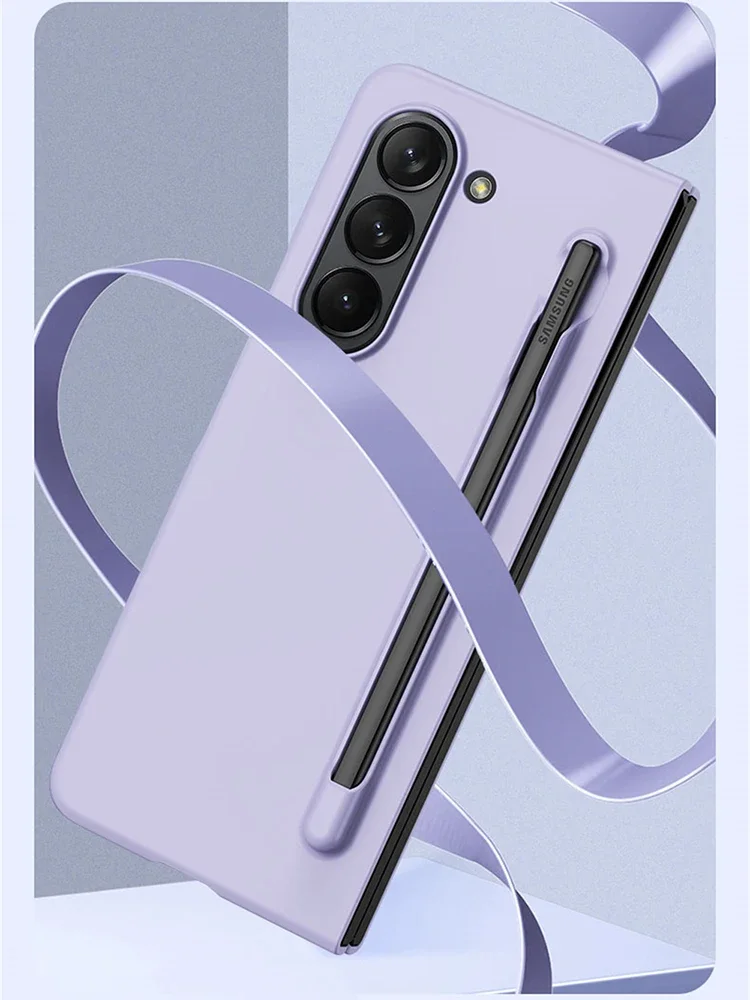 Skin Feel Slim Hülle für Samsung Galaxy Z Fold7 6 5 4 3 mit Stifthalterung, Kunststoff, stoßfest, Schutz, Hartschale – Detail 4