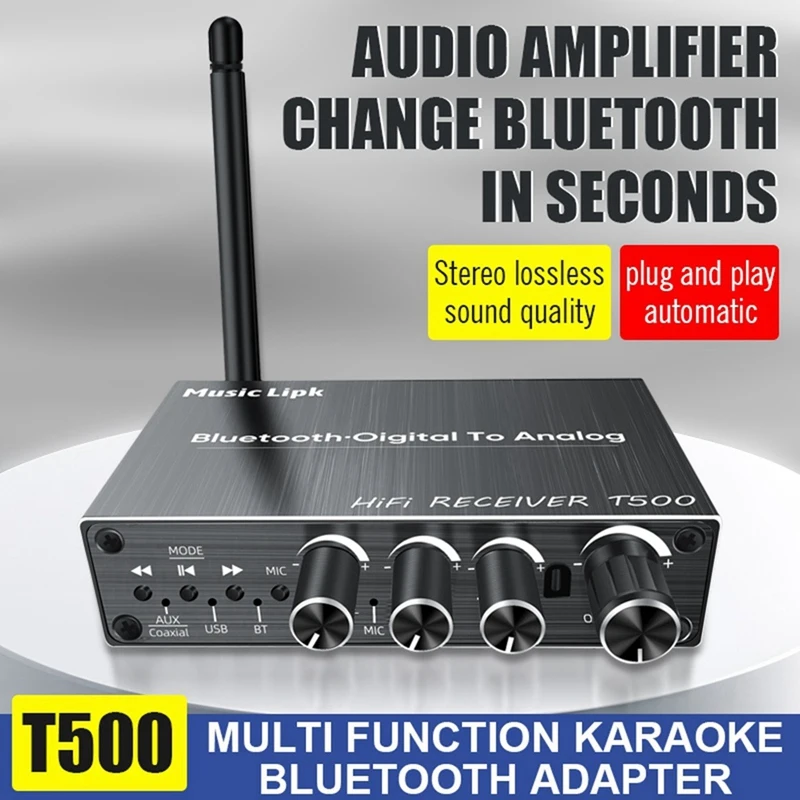 Receiver Transmitter AUX 3.5Mm Optical Coaxial Wireless Music Audio Bluetooth 5.3 Adapter Digital To Analog Converter