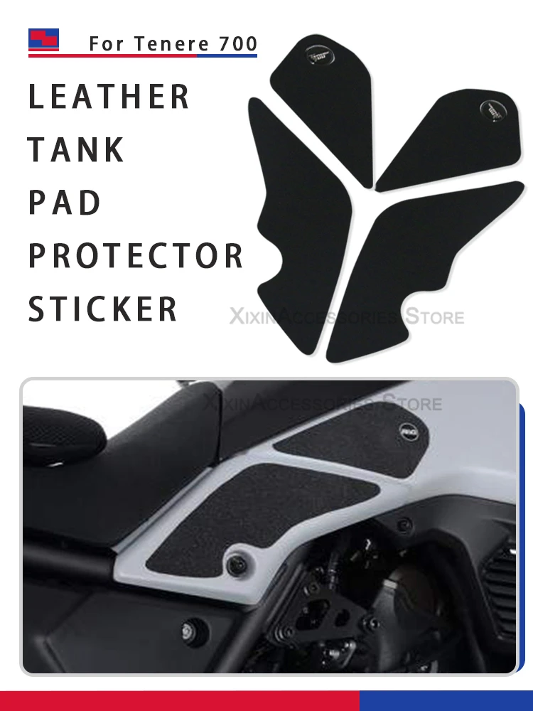 FOR YAMAHA Tenere 700 XTZ700 Tenere700 Non-slip side fuel tank stickers waterproof fuel tank knee pads PVC leather stickers