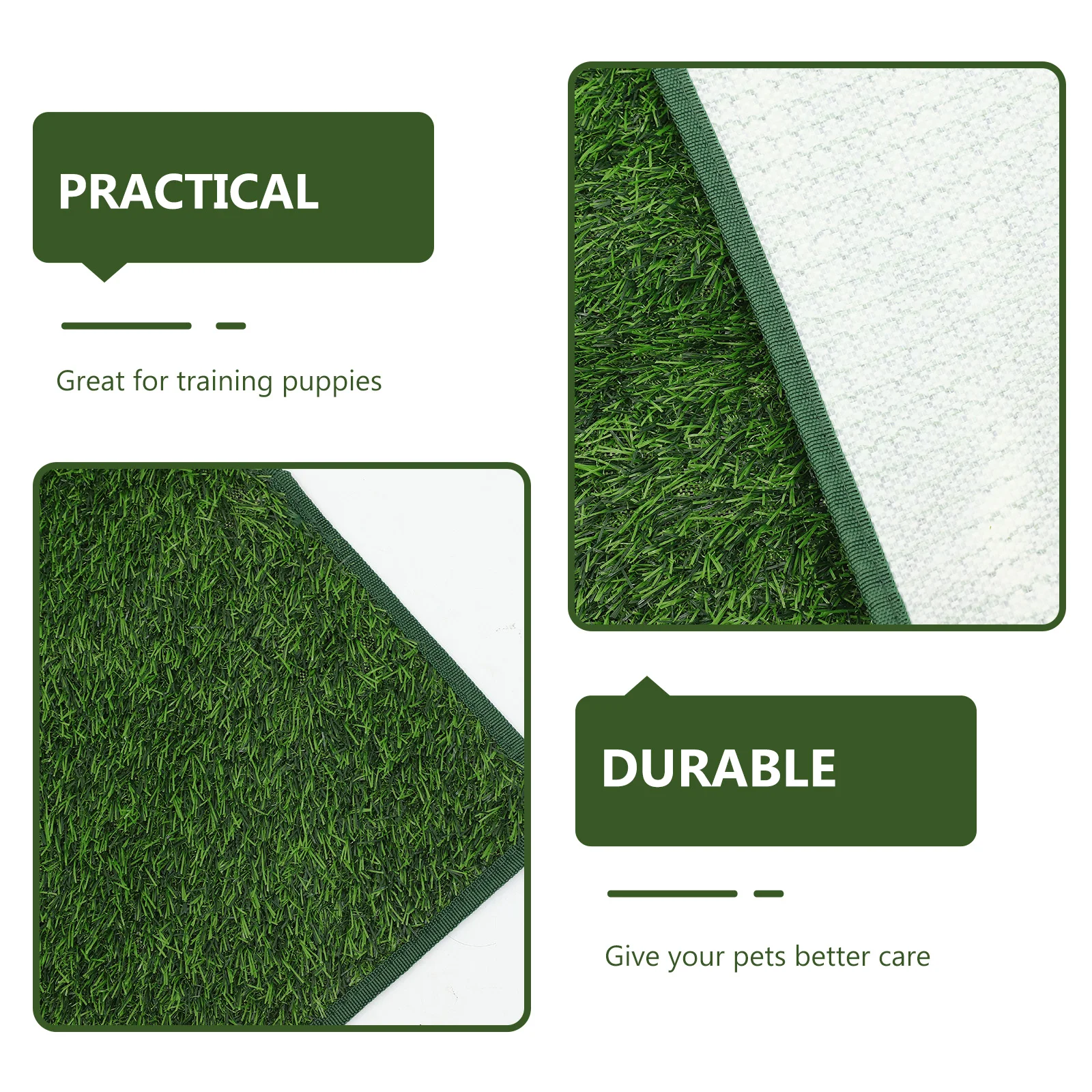 

Pet Pee Pad 60x90cm Premium Tpr Material Vivid Fake Grass Design for Elder Dogs Portable Replaceable Indoor Outdoor Use