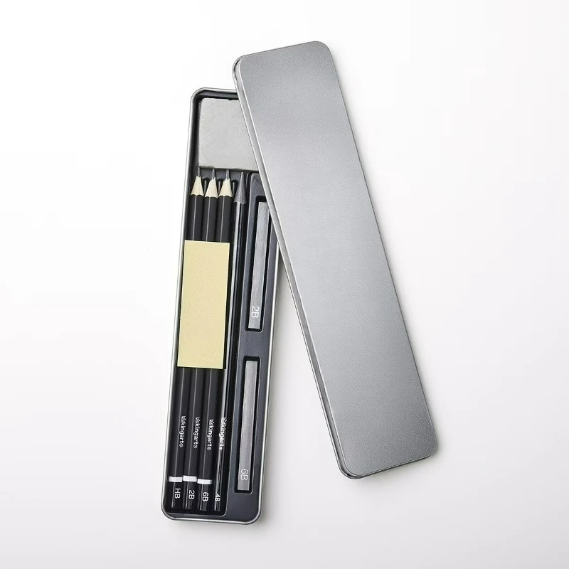 9-Piece Sketching & Drawing Travel Set with Graphite Pencils for Artists