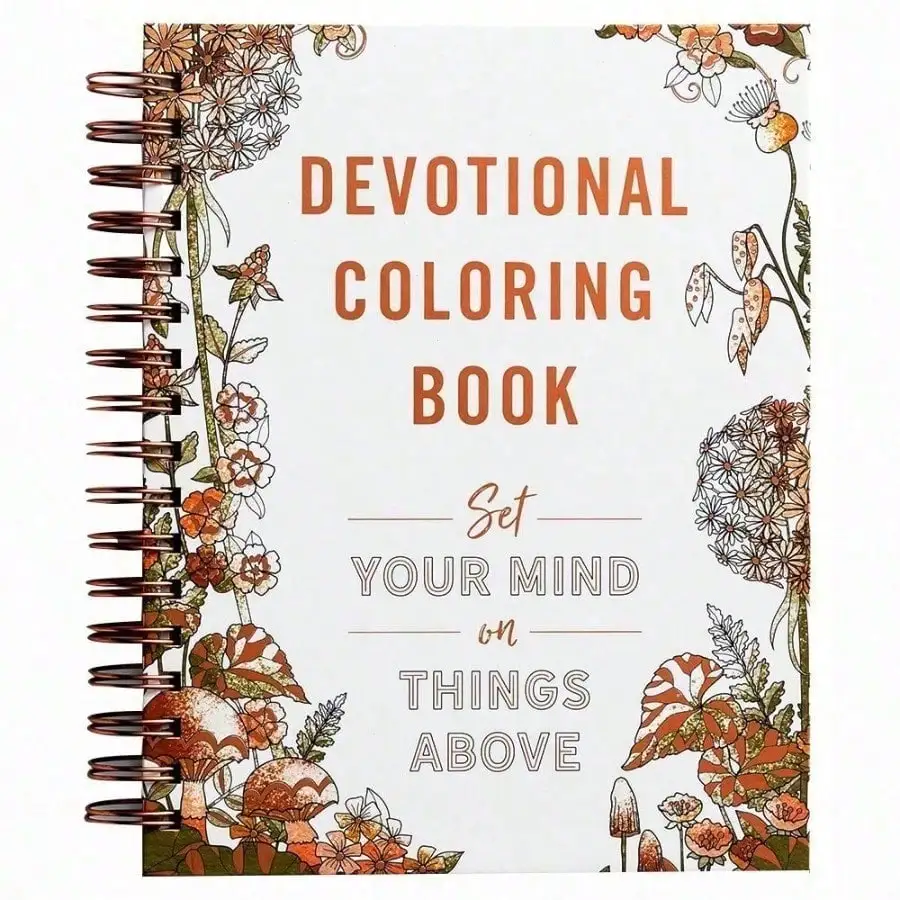 1 Pc Devotional Coloring Book-Set Your Mind On Things Above-Creative Outlet: With Beautifully Illustrated Coloring Pages, The Adult Coloring Book Offers A Creative Outlet For Self-Expression And Relaxation.,Mother's Day,Mom's Gift