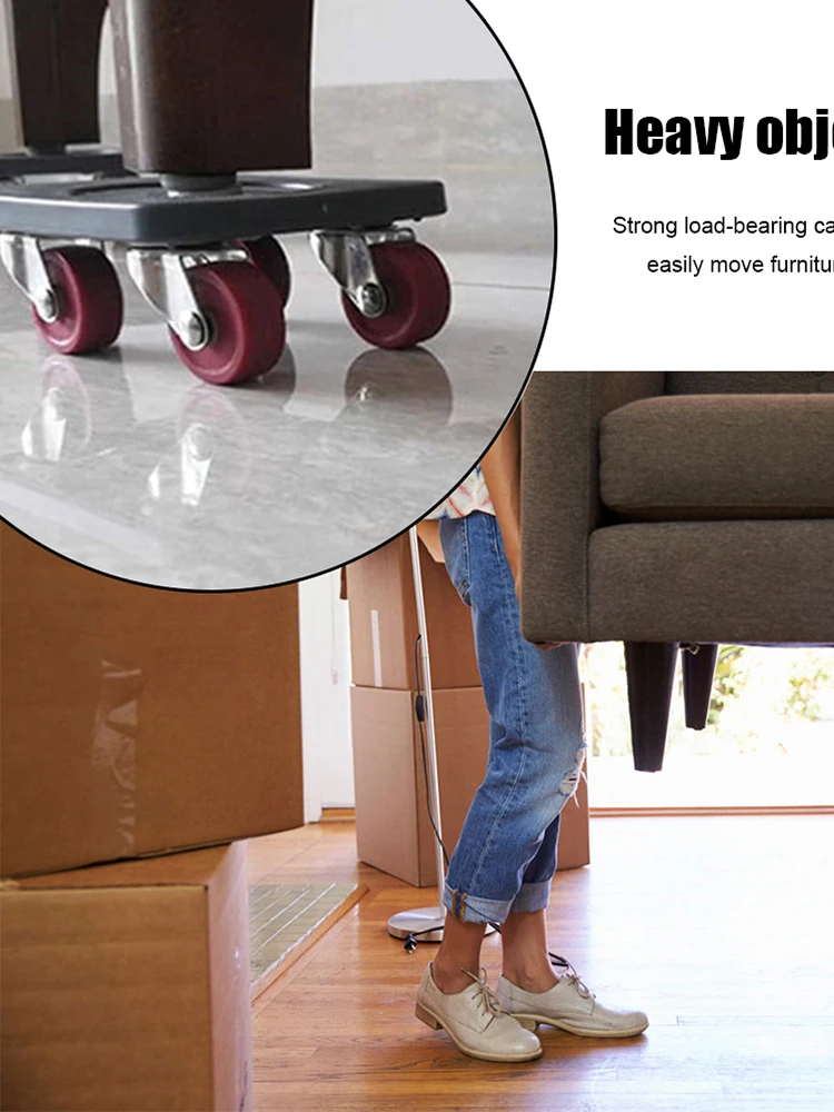 6pcs Professional Heavy Stuff Transport Lifter Mover Roller Furniture Mover Tool Strong Load-bearing Capacity Handling Tools