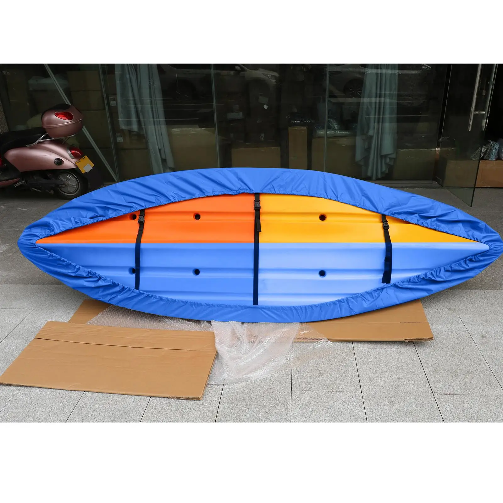 Blue Kayak Cover Resistant Storage Boat Paddle Board Cover Waterproof Canoe Dust Cover Oxford Cloth Protector Shield