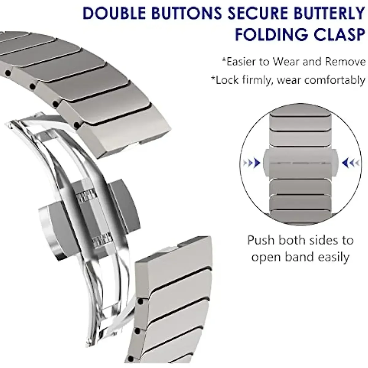 Stainless Steel Strap for Apple Watch Band 7 8 9 45mm 41mm 10 42mm 46mm Metal Link Bracelet IWatch Ultra 2 49mm 6 SE 5 44mm 40mm