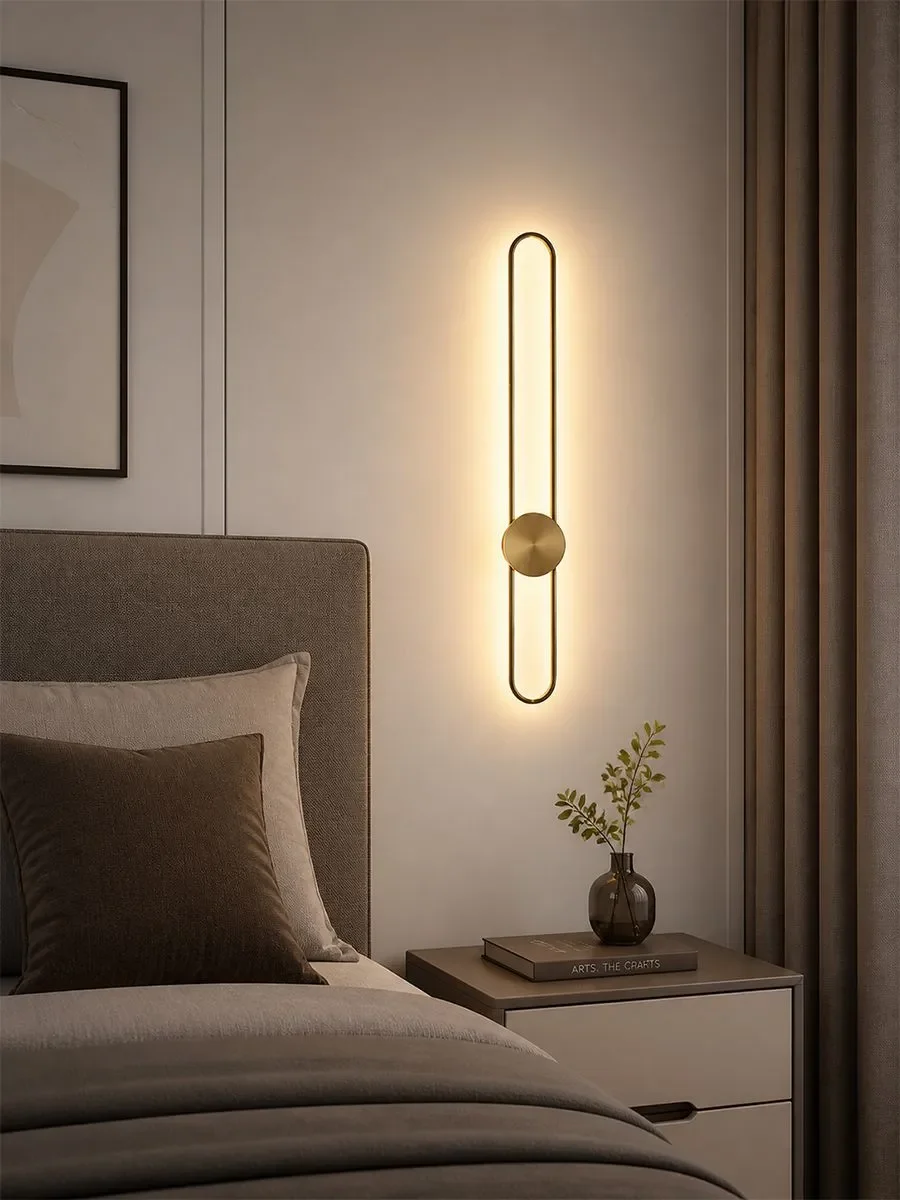 60CM/90CM Modern Luxury Wall Lamp Minimalist High Bright LED Sconce For Bedroom Bedside Villa Corridor Living Room Hotel