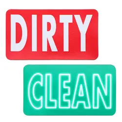 Dishwasher Clean Dirty Sign Magnet Indicator Dish Washer Reversible Magnetic Plate Kitchen Stickers