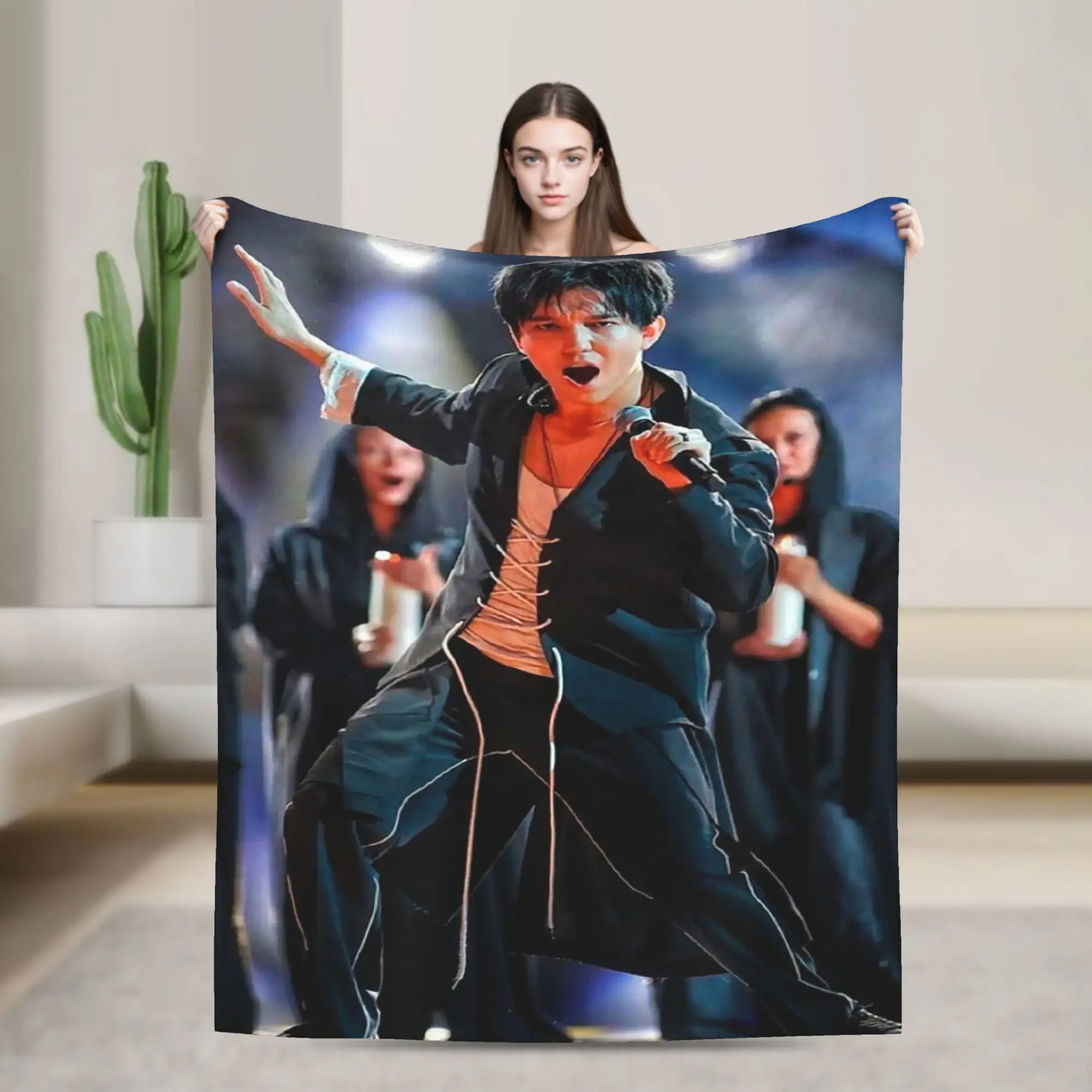 My Favorite Dimash Dear Dears Warm Soft Blankets Plush Bedding Throws Fluffy Home Decor Flannel Bedspread Sofa Bed Cover