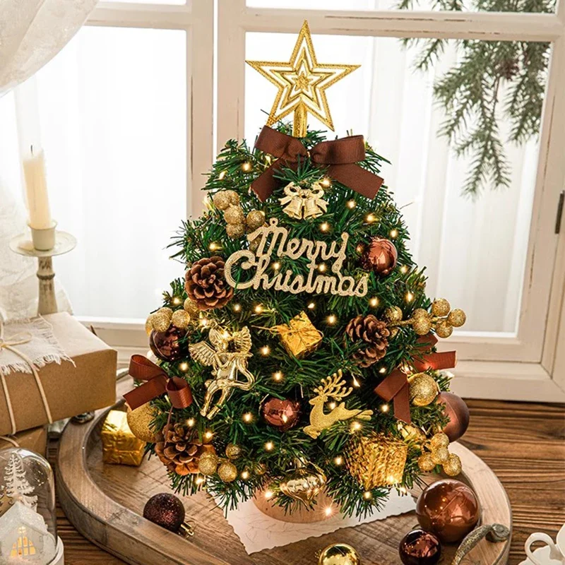 Christmas Tree New Home Small Save Space Unique Trendy Luxury Cute Desktop Decoration Packaging Accessories Christmas Decoration