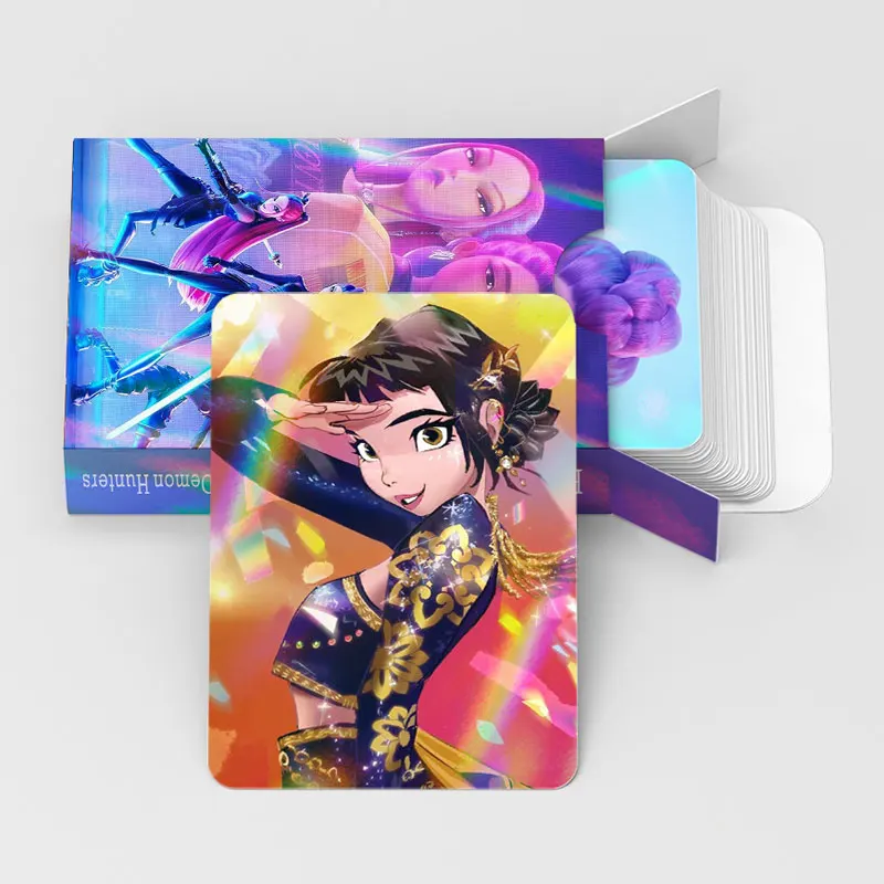 Kartu K-pop Bolak-balik 30/92/96 PCS Anime Holografik Lomo Set Kartu Koleksi untuk Penggemar Kartu laser berkualitas tinggi Hadiah Mainan
