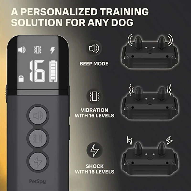 Electric Dog Training Collar Automatic Anti Barking Rechargeable Stop Barking Vibration Waterproof
