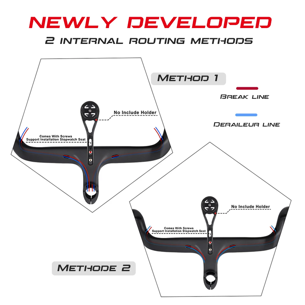 Carbon Road Handlebars AERONOVA Racing Carbon Integrated Stem Handlebar 1-1/8\