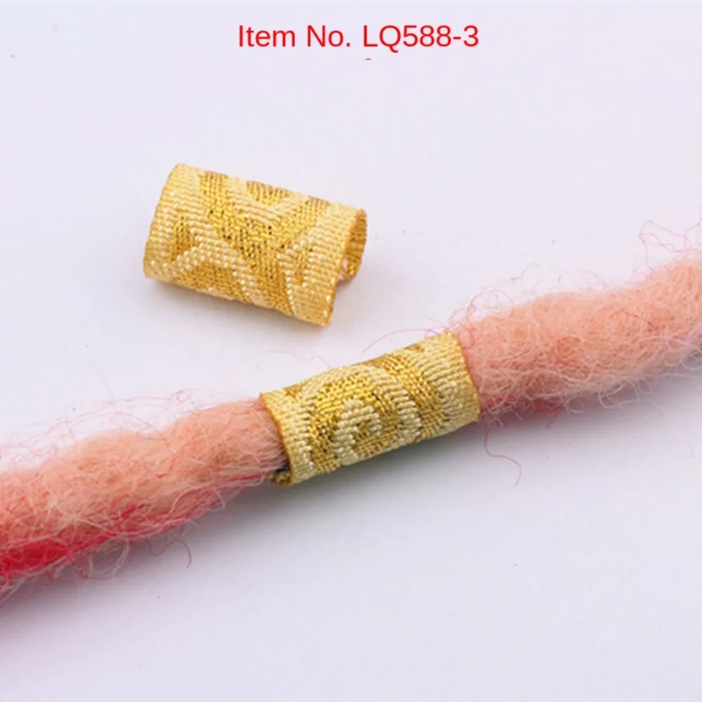 

10Pcs/Set Headwear Jewelry Mini Fabric Hair Braid Beads Reggae Embroidery Colorful Cloth Dreadlock Beads Hiphop Decoration Party