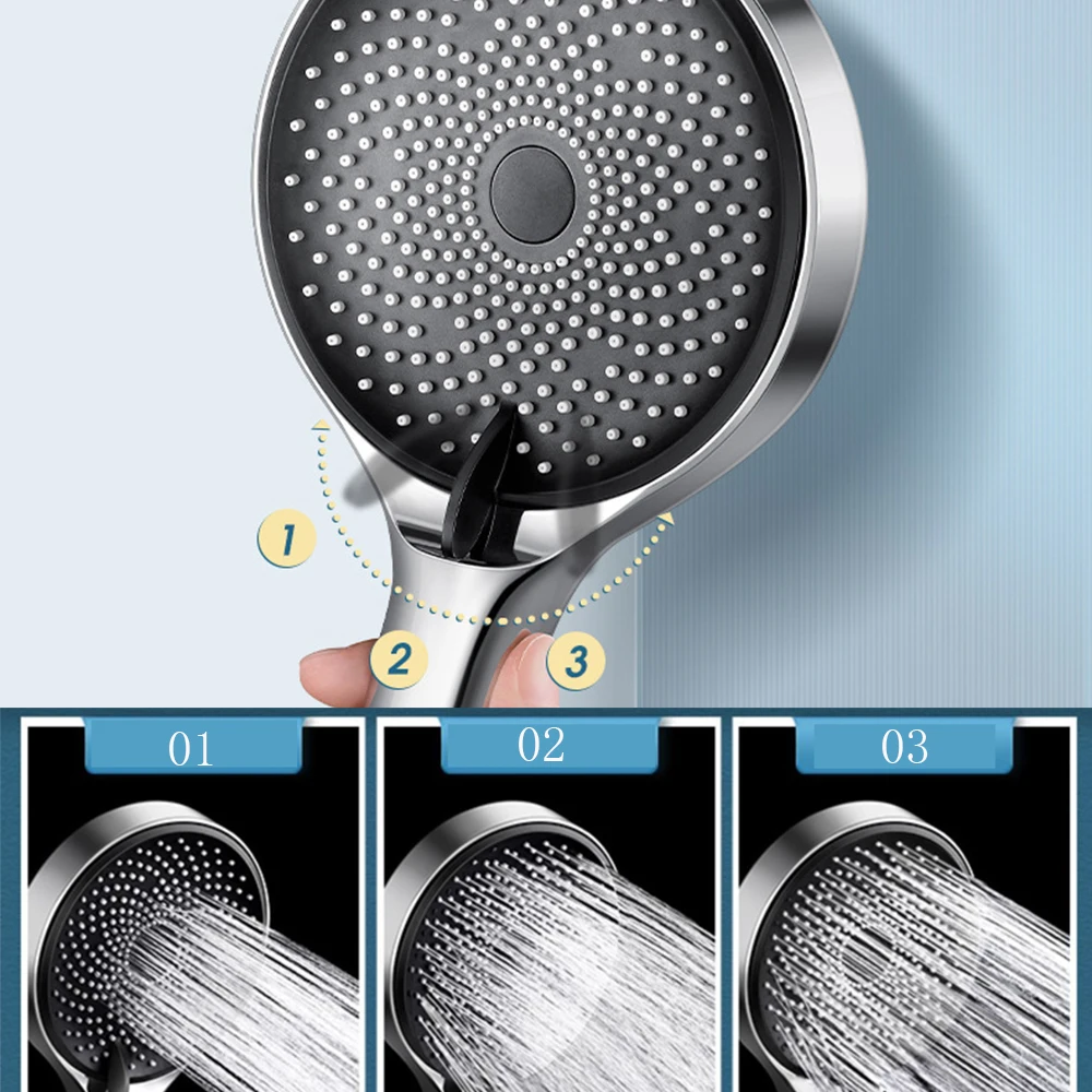 KEMAIDI Set di rubinetti per doccia da bagno con soffione a pioggia Sistema doccia da bagno con finitura cromata con spruzzatore per doccetta