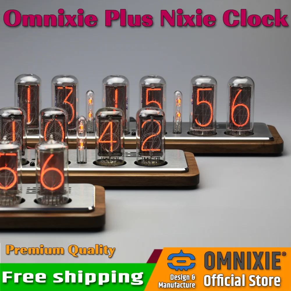 Omnixie Plus Nixie Tube Clock IN-18/Z566M/ZM1040/ZM1052 Creative Desk Clock Smart Nixie Clock Omnixie Official Store (No Tubes)