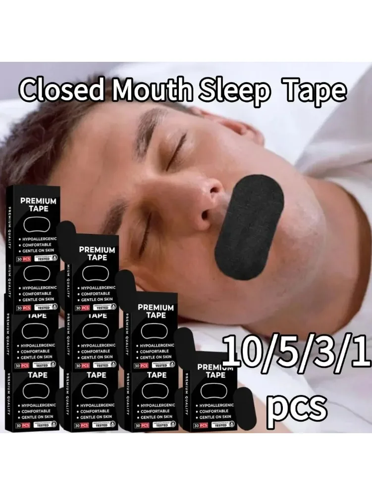 10/5/3/1pcs Gesloten Mond Slaap Elastische Tape Stop Snurken Slaap Lijm tape Slaap Open Mond Adem Correctie Tape Gezondheidszorg - afbeelding 2