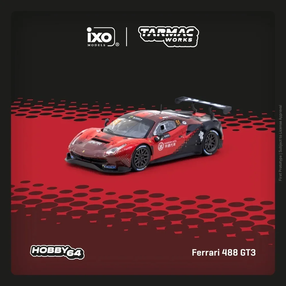 

PreSale TW 1:64 Ferrari 488 GT3 Macau GT Cup 2022 Harmony Racing Diecast Car Model Collection Toys Tarmac Works