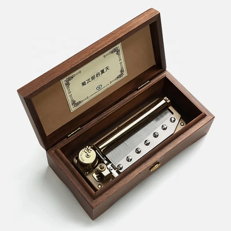Rhythm 78 key wooden music box custom engraving high-end pop melody music creative marketing gifts