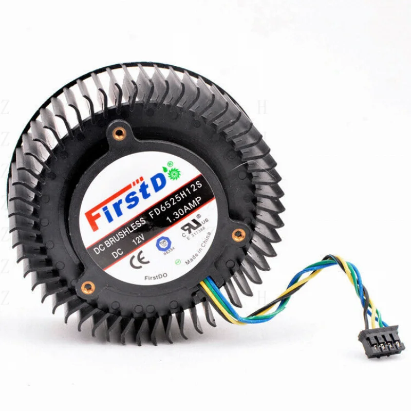 ZZZZ   FD6525H12S 12V 1.30A for AMD Radeon R9 270/270X 470 480 Graphics Card Fan 37MM
