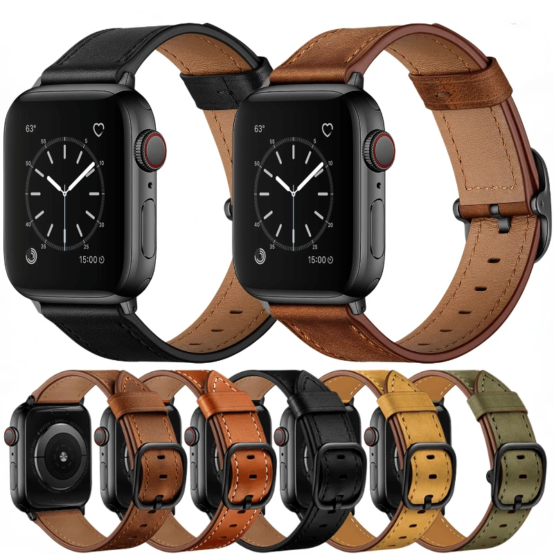 

Premium Leather Strap For Apple Watch Ultra/2 49mm 10 9 8 7 45mm 41mm Soft bracelet band iWatch Series 6 5 4 3 SE 44mm 42mm 40mm