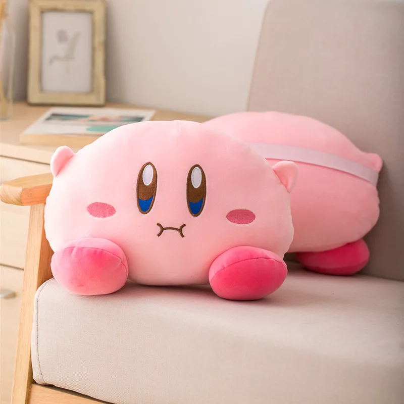 Kirby Cartoon pluszowa poduszka pod kark figurka Anime pluszowa poduszka ochrona szyi akcesoria samochodowe Kawaii uniwersalny prezent poduszka