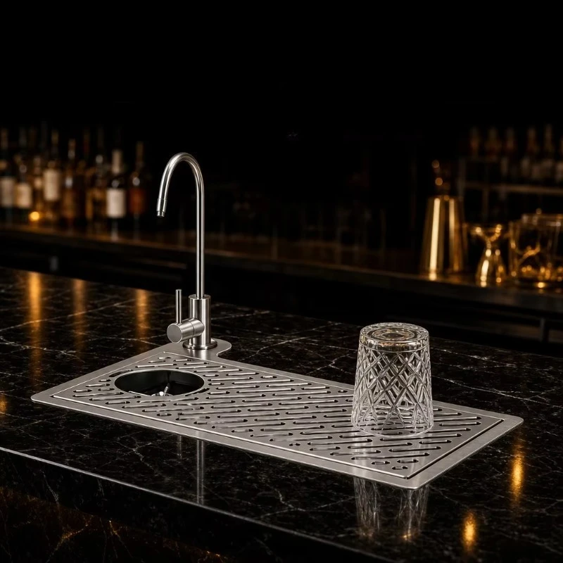 Stainless steel reusable cup washer, glass cleaner suitable for kitchen sink, bar counter, coffee shop