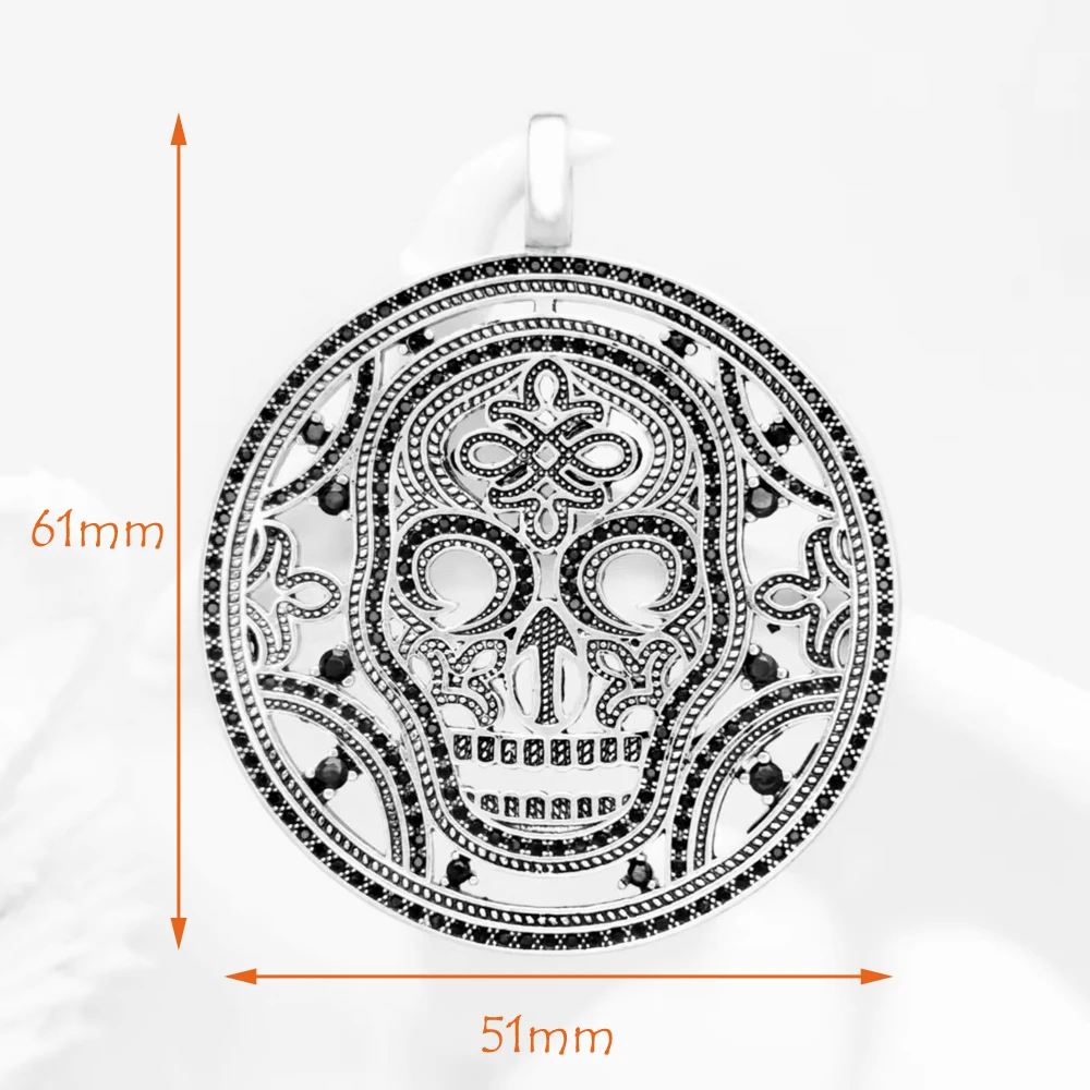 Skull Mask Pendant Spring Fine Jewelry Rebel Street Accessorie 925 Sterling Silver Vintage Gift For Women Men