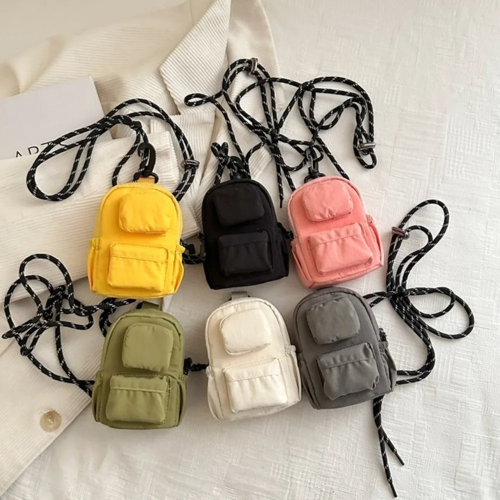 

Nylon Hanging Neck Coin Purse Multifunction Shoulder Bag Lanyard Crossbody Bag Hip Hop Korean Style Lipstick Earphone Bag