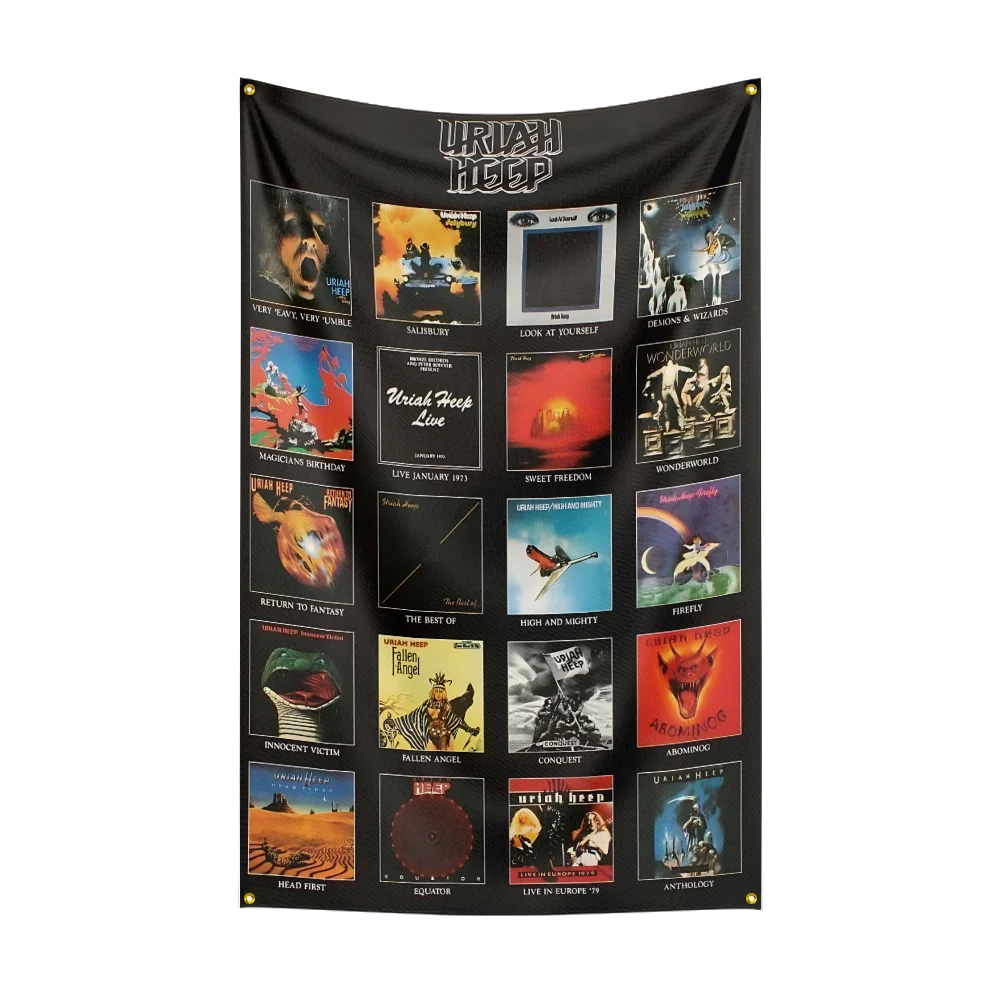 3x5 Ft Heavy Rock Band-u-Uriahs Heeps Flag Polyester Digital Printing Banner for Bedroom Wall Art Out Door Tapestry