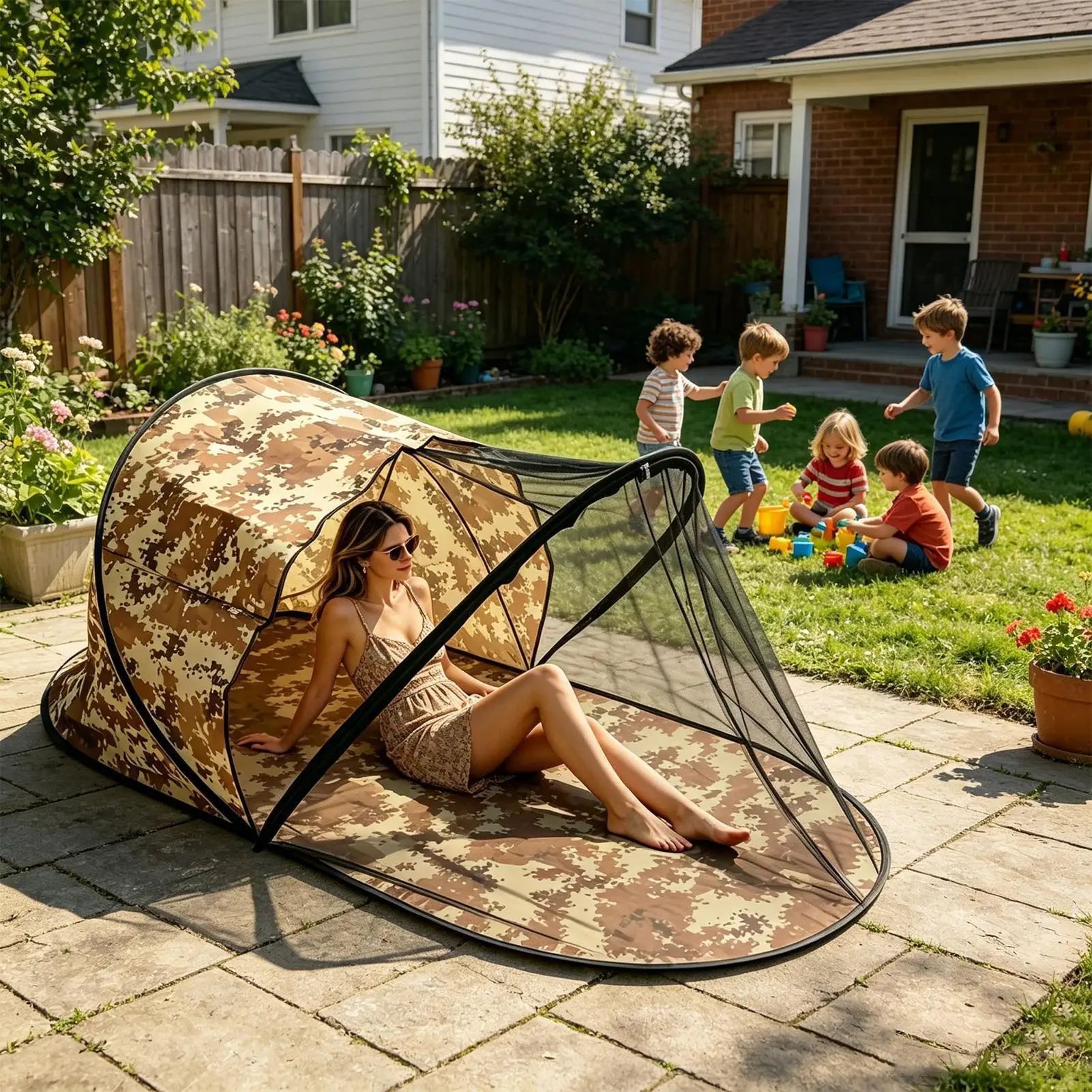 Camping Net Folding Breathable Quick-Opening Portable Tent Patio Camping Netting For Indoor Outdoor Garden Yard Backyard Home
