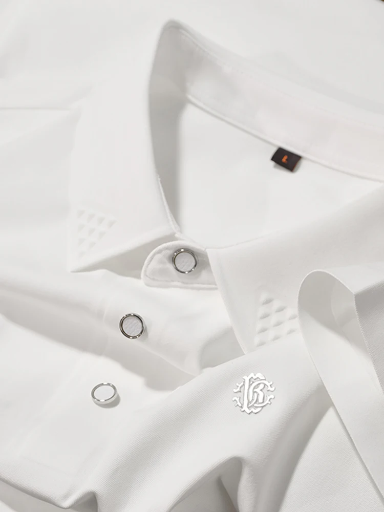 

Ele Thin Breathable ort Sve irt Men's Summer Busin Modern Sle T-irt Polyester Fiber Stand Fit Youth